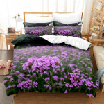 Lilla voodipesukomplekt Lilled Tekikate Tekikate 3D Tekk Lavendel Liblikas Kahekohaline T&auml;ielik King Queen Twin &Uuml;ksik EU Single(135*200cm)3pcs
