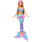 Poup&eacute;e Sir&egrave;ne - Barbie - Flower Magic - Fleurs &Eacute;clorent - Jouable dans l'Eau - Multicolore