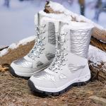 Snow Boots Plush soojad poolsaapad naistele Talvekingad Veekindlad saapad 42 valge