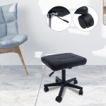 Reguleeritav rullikuga jalatugi kontori laua alla Ergonoomiline jalgade tugitool PU nahast 360 p&ouml;&ouml;rlevate ratastega United States