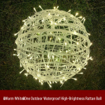 HEIXIE Veekindlad LED-rotangpallid v&auml;litingimustesse 30cm