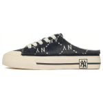 MLB Playball Mule Fur Dia Monogram Slip Resistant Cushioning Abrasion Resistant Low top Skateboard Shoes Unisex Black 3AMUUFS26-50BKS 39