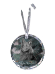 Tervueren Belgian Shepherd Dog - crystal bauble with a photo, dog photo in crystal, personalized Christmas tree ornament by Art-Dog brand puhas