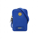 Versace Medusa Biggie Seeria Klassikaline Medusa Logo V&auml;ike Vasikanahast Crossbody Kott Meeste kotid Sinine 1006192-1A03190-1UC3V Basic Set (Bag+Dust Bag)