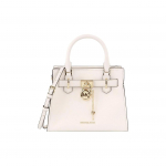 Michael Kors Hamilton Commuter Klassikaline Nahast Lukuga K&auml;ekott &Otilde;lakott Totes V&auml;ikesed Naiste kotid Kreemjas 35T1GHMS1L-289 Basic Set (Bag+Dust Bag)
