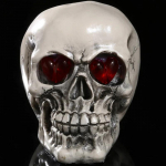 K&auml;sitsi valmistatud LED-silmad Vaigust pealuu skelett peakujud deemoni pealuu kujukesed skulptuur kodukaunistus k&auml;sit&ouml;&ouml; Halloweeni kaunistus kingitus