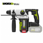 Worx 20V harjadeta juhtmeta SDS-Plus l&ouml;&ouml;kpuur WU389S.9 CN pistikuga (adapter kaasas)