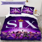 SIX the Musical Muster Voodipesu Tekikott Padjap&uuml;&uuml;r Kodu Kaunistus S&uuml;nnip&auml;eva Kingitus (1 * tekikott + 2 * padjap&uuml;&uuml;r ilma t&auml;idiseta)164 135x200cm white