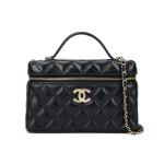 Chanel 25B Klassikaline teemantmustriga lambanahast kootud ketiga kuldse riistvaraga &otilde;la- v&otilde;i crossbody k&auml;ekott Naiste Must Gift Set(Basic Set+Box+Shopping Bag) must