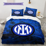 Inter Milani Muster Voodipesu Tekikomplekt Tekikate Padjap&uuml;&uuml;r Kodu Kaunistus S&uuml;nnip&auml;evakingitus (1 * tekikott + 2 * padjap&uuml;&uuml;ri, ilma s&uuml;damikuta) 135x200cm
