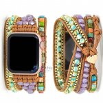 Bohemia Rihm Apple Watch Ultra jaoks Rihm 49mm 44mm 45mm 41mm 42mm 38 K&auml;sit&ouml;&ouml; Looduslikest Helmed K&auml;ev&otilde;ru Iwatch Seeria 8 7 6 Se 5 3 42-44-45-49MM-L