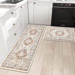 V&auml;simust v&auml;hendav k&ouml;&ouml;gimatt libisemiskindel Boho jooksvaip Mugav seisumattmatt k&ouml;&ouml;ki, pesuruumi p&otilde;randamatt 2PC-40X60-40x120cm