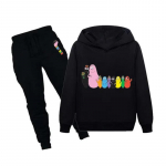 UUS Mood Laste Armsad Spordir&otilde;ivad Barbapapa Prinditud Hupparid + P&uuml;ksid Komplekt Vabaaja Huppariga Dressipluusid Treening&uuml;likonnad Sobib Poistele ja T&uuml;drukutele 100cm must