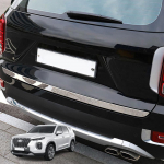 Hyundai Palisade 2020-2026 Auto H&otilde;bedane Roostevabast Terasest Tagaluugi Dekoratiivne Kate Liist V&auml;lisdisaini Lisatarvikud Bright Silver