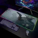H-Hunt-Showdown M&auml;nguri Hiirematt M&auml;nguri RGB Lauamatt Klaviatuurimatt M&auml;nguri S&uuml;learvutid LED Hiirematt Lauakaitse Anime Hiiremattid RGB600x300x3mm gray