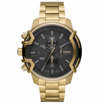 Diesel DZ4522 Griffed Kronograaf Kuldne Must Meeste K&auml;ekell 48mm kuld