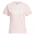 adidas Originals Disney Marie Kass Naiste Kitsas &Uuml;mmarguse Kaelusega L&uuml;hikeste Varrukate T-s&auml;rk Heleroosa KC3097 XS