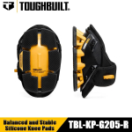 TOUGHBUILT Gelfit Pro stabilisaatoriga p&otilde;lvekaitsmed TBL-KP-G205-R tasakaalustatud ja stabiilne silikoonp&otilde;lvekaitsmed, p&otilde;lvekaitsevahendi tarvikud black