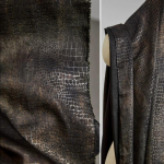 Vintage kareda tekstuuriga madalanahkse mustriga satiinkangas Retro kuldse fooliumiga Hiina stiilis &otilde;mblemiseks mantli, jakki, seeliku, riiete kang 50x150cm must
