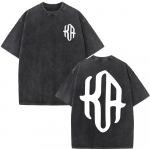 R&auml;ppar Karan Aujla Tuuri Graafikaga Vintage Pesu T-s&auml;rgid Unisex Naiste Mood Hiphop T-s&auml;rgid L&otilde;dvad Vabaaja Puuvillased Gooti Punk T-s&auml;rgid M