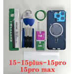 iPhone 15 Pro Max tagaklaasist akukate OEM iPhone 15 Plus 15 pro jaoks Tagumine korpus Akukate koos kaameraklaasiga 15 pro max roheline
