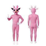 Metsa&ouml;&ouml; multikoomiline looma cos-kost&uuml;&uuml;m nahkhiir kits hirv hunt sama &otilde;uduskarakteri onesie-kost&uuml;&uuml;m 190cm (adult) pink