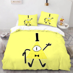 Multikas Gravity Falls Tekikott Padjap&uuml;&uuml;r Bill Cipher Voodipesu Komplekt Poiss T&uuml;druk Magamistoa Kaunistus Lapsed &Uuml;he- v&otilde;i Kahekohaline Suurus 70x133cm