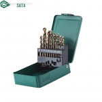 SATA 25-osaline koobaltkiirterasest spiraalpuuriterade komplekt