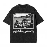 Meeste T-s&auml;rk Palestine Muslimgauze Kunstiteos Pesitud T-s&auml;rgid Hip Hop Rannas&auml;rgid Streetwear Lihtsad Puuvillased Topid Suur Suurus 2XL S