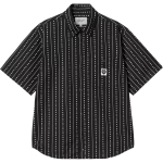 Carhartt WIP L&otilde;tv l&otilde;ige S&uuml;damega sildimuster Tr&uuml;kitud n&ouml;&ouml;pidega l&uuml;hikeste varrukatega s&auml;rk Meeste s&auml;rgid Must I034537-2S0-XX L gray