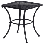 45cm ruudukujuline aiapind, v&auml;lim&ouml;&ouml;bel metallist bistroo k&uuml;lglaud v&otilde;rkkattega, must 45 x 45 x 50 cm must