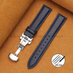 Ehtsad vasikanahast litsinahast k&auml;ekella rihmad 16/18/19/20/21/22/24mm Seiko jaoks Omega jaoks &Auml;rimeestele Naistele Liblikluku Rihm 21mm sinine