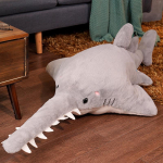Suur simuleeritud saaghammas hai suur hai nukk pl&uuml;&uuml;sm&auml;nguasi mereelu sinine hai vaala nukk kaltsnukk 55cm（0.18kg） white