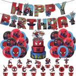 Spiderman s&uuml;nnip&auml;evapeo kaunistused t&auml;iskasvanutele Lastele Meestele Poistele Peotarbed & Kingitused Sisaldab 'Palju &otilde;nne s&uuml;nnip&auml;evaks' b&auml;nnerit, &otilde;hupalle, koogitoppe