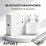 Apple AirPods 2 juhtmevabad k&otilde;rvaklapid Bluetooth 5.3 Hi-Fi stereoheli Kaks mikrofoni 24H kogum&auml;nguaeg Puutetundlik juhtimine K&otilde;rvasisesed k&otilde;rvaklapid iOS-i ja Androidi jaoks valge