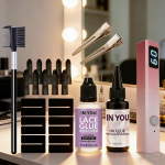 N&auml;htamatu UV-juuksepikenduste t&ouml;&ouml;riistakomplekt Kaheotstarbeline juuste ja ripsmepikenduste komplekt UV-lambiga 30g UV-juukseliim 30ml Liimieemaldi Kulmudehari A Set black