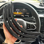 3 tk Lasers&uuml;sinikkiust Silikoonist Auto &Uuml;mar Roolikate Kiudnahast Rooliv&otilde;imendi Autokate Libisemisvastane Universaalne osad black