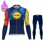 2026 Lidl Team Talvine Termiline Fliisist Jalgrattas&auml;rgi Komplekt Spordiratas &Uuml;likond M&auml;giratta R&otilde;ivad Ropa Ciclismo Invierno Hombre L