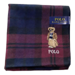 Polo Ralph Lauren karumustriga kaunistatud siidsall, sama stiil meestele ja naistele, veinipunane xfj 069 punane
