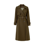 Briti villa segu naiste trench-coat - keskmise pikkusega, k&otilde;rgekvaliteediline, kahe n&ouml;&ouml;biridaga pikale kasvule, ideaalne s&uuml;giseks ja talveks S armee roheline