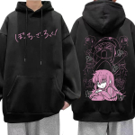 Jaapani Manga Bocchi The Rock Hupparid Anime Gotoh Hitori Graafilised Dressipluusid Mehed Naised Harajuku &Uuml;le suurusega Pikad varrukad Pullover L black