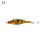 9,5 cm v&auml;rvitud 3 sektsiooni VIB 3D Eyes Bionic Fishing Hard Lure Bait koos konksudega