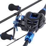 Reisip&uuml;&uuml;gikomplekt Ultra Light 4 osaga 99% s&uuml;sinikkiust &otilde;ngeritv12BB Baitcasting kalastusrull Rod with Left Reel