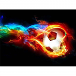 5D DIY teemantmaaling Jalgpalli ristpistekomplektid t&auml;isteemanttikandid jalgpalli kaunistus 45*60 cm