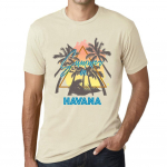 Meeste vintage tees&auml;rk Graafiline T-s&auml;rk Summer Triangle Havana Natural XS beež