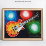 5D Teemantmaal T&auml;isringi kitarr Tikandid Pilt Rhinestone Diamond 20X30