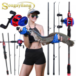 &Otilde;ngeritvade rullide kombinatsioonid 4 osaga reisi&otilde;ngede 13+1BB 18 LB Max Power Drag Batcasting rullid 1.8M Rod&Reel Left Hand