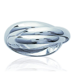 Alliance Argent 'Trio' - 3 anneaux 2. 5 mm 50 h&otilde;be