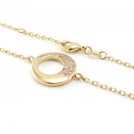 Les Tr&eacute;sors De Lily [J0156] - Bracelet Plaqu&eacute; or 'Sissi' blanc dor&eacute; - 15 mm kuld