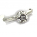 Les Tr&eacute;sors De Lily [K0932] - Bague de pied 'Cristal' blanc valge